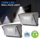 2x 120w Led Wall Pack Light W photocell Dusk To Dawn Commercial Industrial 5000k