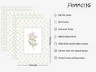 Nursery Girl Floral Wall Art Wildflower Baby Room Canvas Wall Decor Pink Gree   