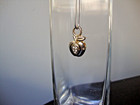 Vintage 1980s Apple Clear Rhinestone Cluster Gold Tone Charm pendant