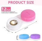 12 Pack Colorful Cute Contact Lens Case Bulk Box Holder Container Soak Storage K
