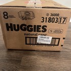 Sealed  8 Pack Huggies Natural Sensitive Care Disposable Baby Wipes 56 Count