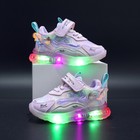 Kids Girls Cartoon Flashing Light Up Sneakers Toddler Led Luminous Sport Shoes