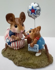 Wee Forest Folk M-301a Face Painting At The Fair Figurine 4th July Retired W box