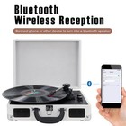 Bluetooth Vinyl Record Player Turntable With Built In Speakers 3 Speed Portable