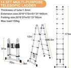 14 5ft 4 4m Telescoping Ladder Aluminum A Frame Ladder Portable Extension Ladder