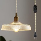 Plug In Pendant Light  Vintage Pendant Lights Kitchen Island  Glass Hanging