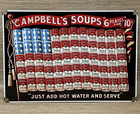 Vintage Campbell s Soup Porcelain Sign Cracker Gas Station Grocery Store Oil