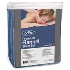 Forpro Premium Flannel 3-piece Massage Sheet Set  Ocean Blue