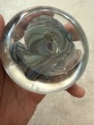 Signed Amh Annie Morhauser Art Glass Paperweight 2017 Blown Swirl