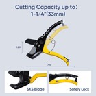Ratchet Pipe Cutter 1-1 4  Pvc Pex Ppr Plastic Hose Plumbing Cutting Tool