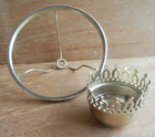 Vintage 3-arm Ring Holder W gallery 6 fitter Glass Shade For Electric Lamp