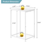 Set Of 2 Bedside Table For Small Spaces Night Stand Table For Bedroom White