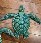 Vintage Sea Turtle Figure Art Handmade Wall Hanging Home Decor Handmade Ceramic