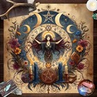 Pentagram Witch Ritual Tablecloth Altar Cloth Wicca Magic Esoteric Tarot Mat