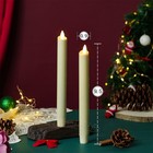 Luminara Led Flameless Wax Taper Candle Set Of 2 With Remote Dancing Wick Ivory