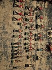 Antique Flat Lead British Soldiers Red Coats Lot Of 20 Nicely Hand Painted