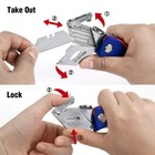 Workpro Folding Utility Knife Quick-change Box Cutter Blade W  5pcs Extra Blades