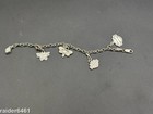 Harley Davidson Women s Sterling Silver 925 W 4 Charm Bracelet  7 5 Inch Guc