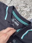 Nwt Mercedes Amg Petronas Polo Shirt Men    Xl  Blue F1 Team Sponsor