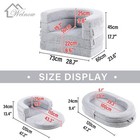 3-in-1 Kid Toddler Travel Bed  Convertible Portable Toddler Flip Out Floor Be   
