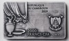 2019 Silver Coin    the Last Supper    2000 Francs Cameroon