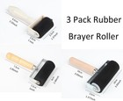 3pk Rubber Roller Brayer Rollers 1 4 2 4 4 Inch Art Craft Roller For Printmaking