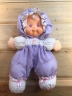 Fisher Price Vintage Puffalump Kids Plush Doll Purple 1990 Rubber Face