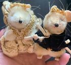 Lot 2 German Steiff  3    Pieps Dressed Boy   Girl Couple W  Id Chest Tags So Cute