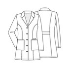 New Cherokee Womens Scrubs White Lab Coat Workwear Premium 33  4439