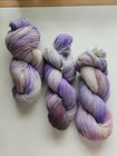 290g Hand Dyed Wool Yarn Sock Muted Dusty Lavender Ombre Purple Lilac Grey Lot
