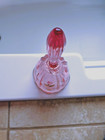 Soft Pink Hand Painted Vintage Fenton Art Glass Bell Signed M  Wagner