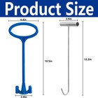 Pool Skimmer Basket Handle Tool Blue Silver Hook Inground Above Ground Cleaning