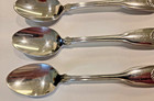 4  Four 18 10 Stainless Reed   Barton Colonial Shell Ii Teaspoons 6 1 2 