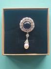 Queen Elizabeth Royal Replica Empress Maria Feodorovna Drop Pearl Brooch Pin