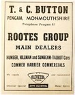 1954 T   C Button Rootes Group Car Dealership Advertisement Automobilia E89g3