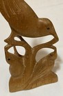 Vintage Hand Carved Wood Bird Feeding Young Figurine