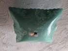 Art Deco Vintage Square Green Glass Shade Ceiling Light Cover 11 75    X 11 75   