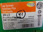 Lot Of 41  Hot Dipped Galvanized Lag Screws 3 8  X 2    812062 - New