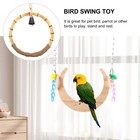 1pc Parrot Perch Stand Parrot Circle Swing Toy Birdcage Stand Toy Parakeet Swing