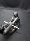 Old Signed Marked Inuit Art Soapstone Carving Eskimo Native Strength Game 