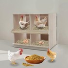 4 Compartment Wooden Nesting Boxes For Chickens W  Perches Chicken Nesting Box