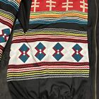 Rare Vintage Seminole Native American Black Patchwork Jacket L Excellent Con