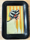 C1915 Trixie Metal Tip Tray Lovely Lady Wearing Floral Hat 4 5 X 6 5 