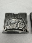 Vintage Lead Pouring Cast Mold  elephant Design  