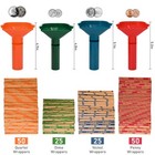 150 Assorted Flat Striped Coin Wrappers   4 Coin Sorters Tubes  Color-coded C