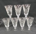 Fostoria Camellia Etched Rose Iced Tea Glasses Set Of 14 Rare Find 1935 Era