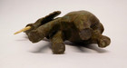 Vntg Hand Carved Jade Green Stone Elephant Trunk Up Large  good Luck  6 