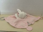 Modern Baby Pink Bunny Rabbit Security Blanket Lovey Teether Plush Toy