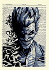 The Joker Arkham Asylum Dictionary Art Print Poster Picture Batman Marvel Comic