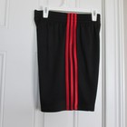 New Youth Boys Adidas Classic 3 Stripes Knitshorts Sz Medium 10 12 Black Red  25